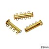 Brass Magnetic 4-Stranded Clasp 25mm