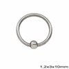 Stainless Steel Captive Bead Ring 1,2x3x8-12mm