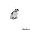 Silver 925 Pendant Bell 13x15mm Rhodium plated