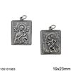 Silver 925 Pendant Holy Mary 19x23mm