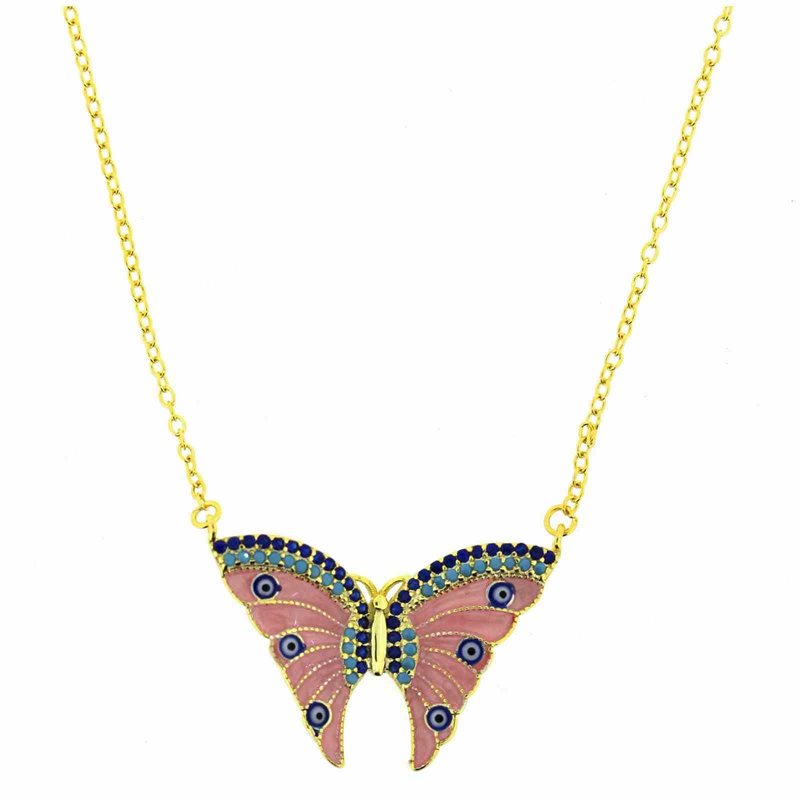 Silver 925 Necklace  Butterfly 25mm