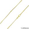 Silver 925 Popcorn Chain with Balls 1,4mm