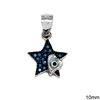 Silver 925 Pendant Star with Evil Eye 10mm