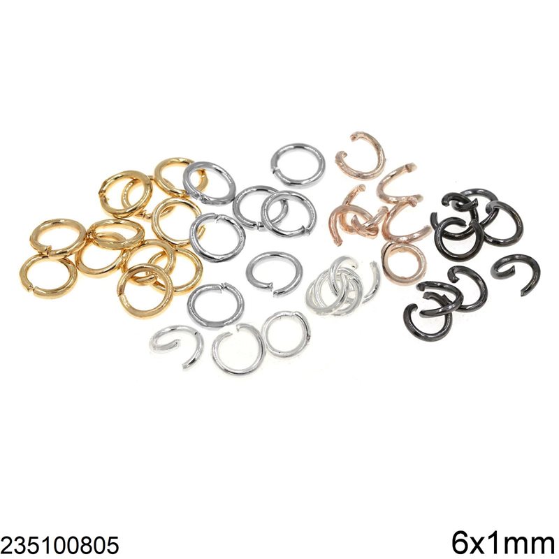 Iron Jump Ring Hard Wire 6x1mm