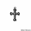 Casting Pendant Cross 22x14mm