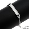 Stainless Steel Bracelet with Figaro Chain 3mm and Tag 7x39mm