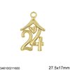 2024 New Years Lucky Charm "24" 27.5x17mm