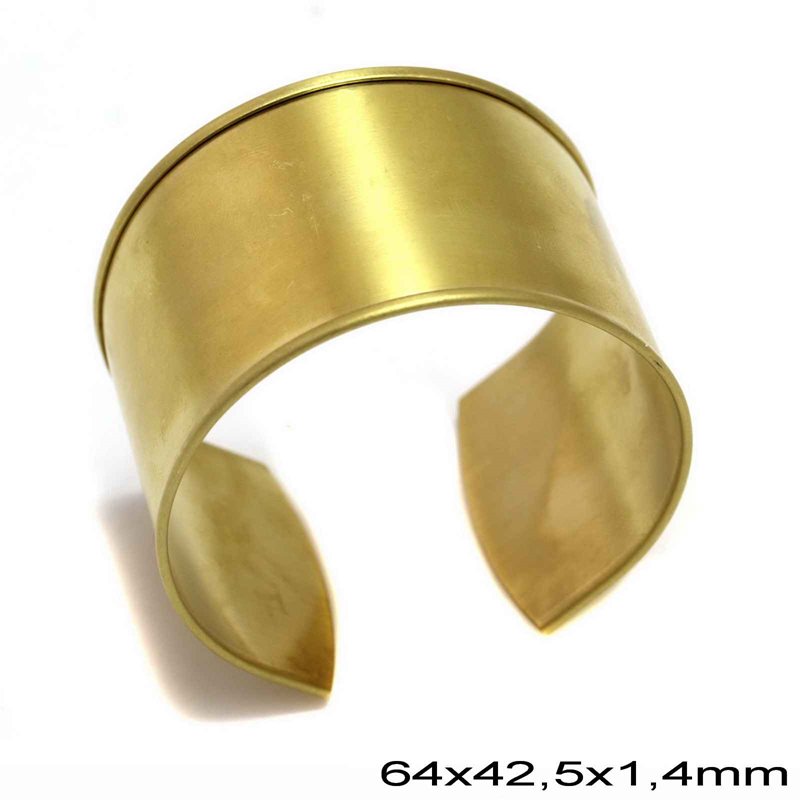 Brass Open Ended Bangle Bracelet 42.5mm