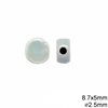 Ceramic Round Flat Bead 8.7x5mm with hole 2.2mm