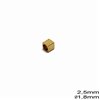 Brass Cube Bead 2.5mm