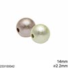 Plastic Pearl 14mm with Hole 2.2mm