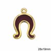 New Year's Lucky Charm Horseshoe 28x19mm