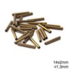 Brass Tube Bead 14x2mm with 1,3mm hole