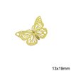 Brass Filigree Butterfly Spacer 13x19mm