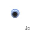 Χάνδρα Μάτι Πλαστική 8mm με τρύπα 1.8-2mm