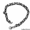 Stainless Steel Bracelet Byzantine Chain 5x8x1mm