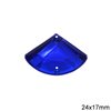 Plastic Faceted Sew-on Stone 24x17mm
