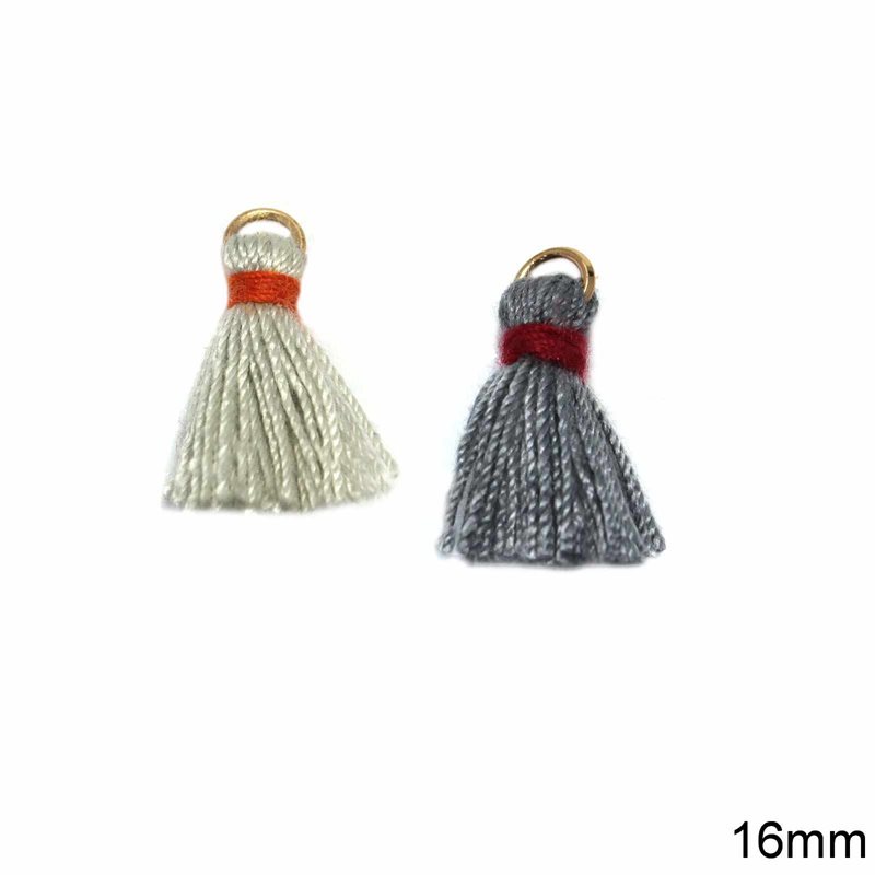 Cotton Tassel with Jump Ring 16mm