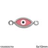 Μενταγιόν & Διάστημα Ασημένιο 925 Μάτι με Φίλντισι 5x10mm
