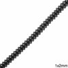 Hematine Rondelle Beads 1x2mm