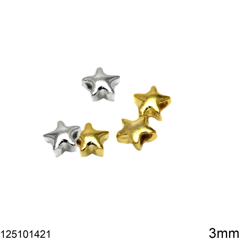 Silver 925 Bead Star 3mm