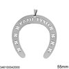 Stainless Steel New Years Lucky Charm Horseshoe