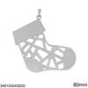 Stainless Steel New Years Lucky Charm Sock 80mm