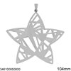 Stainless Steel New Years Lucky Charm Star 104mm