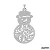 Stainless Steel New Years Lucky Charm Snowman