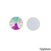 Sew-on Rivoli Crystal AB 12mm