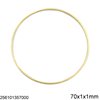 Brass Round Flat Ring 70x1x1mm