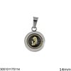 Stainless Steel Pendant Madonna 14-17mm
