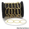Stainless Steel Hammered Oval Link Chain 20.2x10.5x1x0.9mm