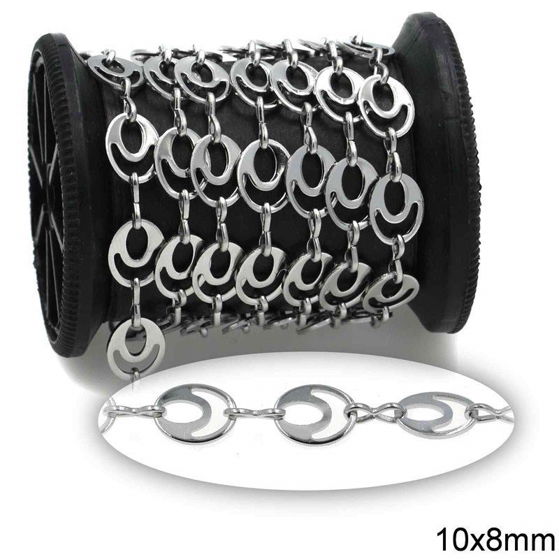 Stainless Steel Oval Link Chain 10x8mm