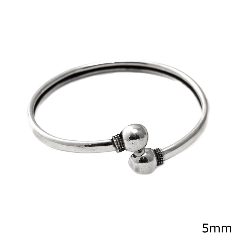 Silver 925 Bracelet with Balls 5mm 