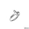 Silver 925  Ring with Cross 10mm