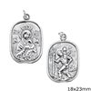 Silver 925 Pendant Holy Mary Oxyde 18x23mm