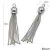 Silver 925 Chain Tassel for Komboloi 56mm