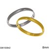 Stainless Steel Bold Cuff Bracelet 8mm 