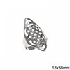 Silver 925 Lacy Navette Ring 35-38mm