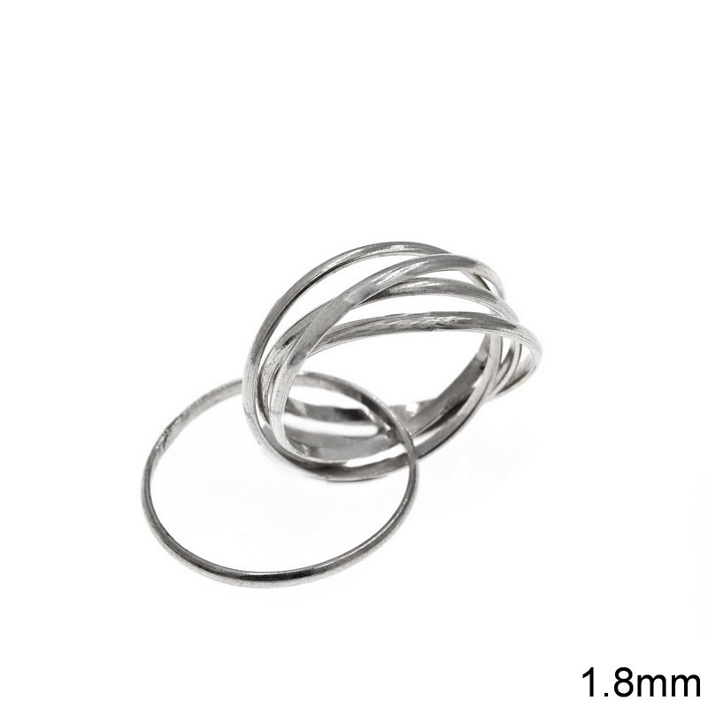 Silver  925 Quintaple Ring 1.8mm