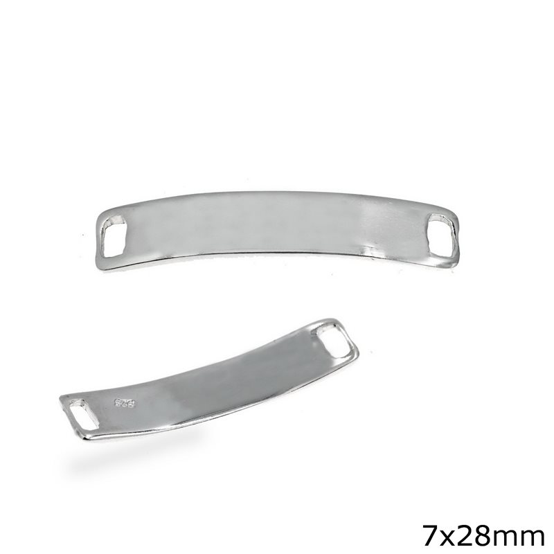 Silver 925 Spacer Tag 7x28mm