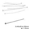 Silver 925  Head Pin 0.45x20-50mm with Ball 1.5mm