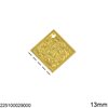 Brass Square Coin 13mm
