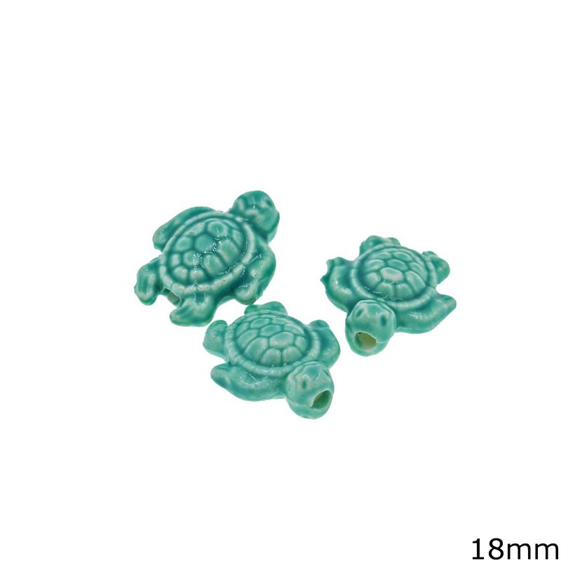 Ceramic Turtle Bead 18mm