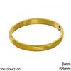 Stainless Steel Bold Cuff Bracelet 8mm 
