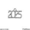Γούρι Διακοσμητικό Χυτό Κρεμαστό '2025" 17x23mm