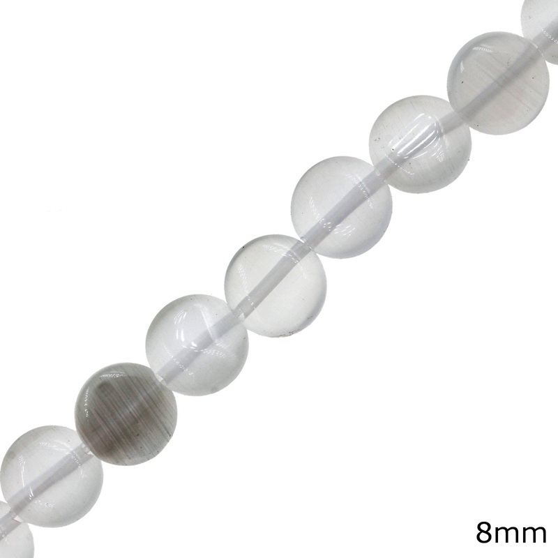 Cat Eye Beads Flat Circle 8mm