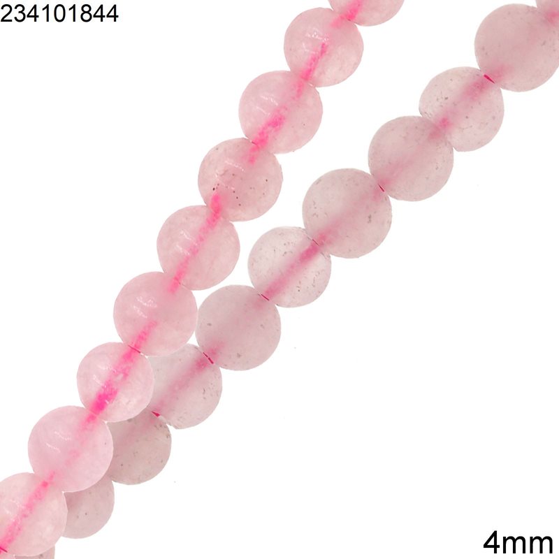 Χάνδρες Ροζ Quartz 4mm