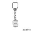 Silver 925 Finished Keychain 22.8gr, 21x29mm